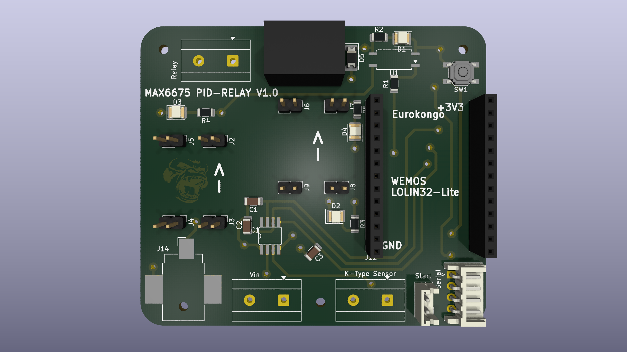 PID and multi-sensor controller PCB
